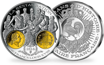 2000 ans d´histoire monétaire : 40 Francs Or Louis XVIII 1816